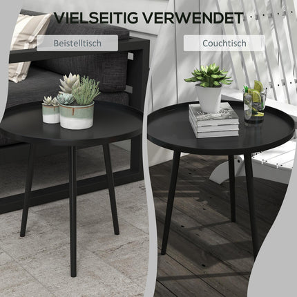 Garden table in black steel - 40 x 40 x 50 cm