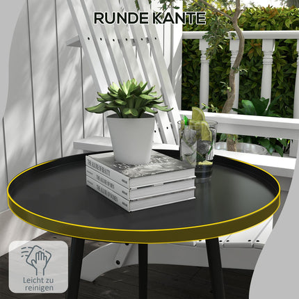 Garden table in black steel - 40 x 40 x 50 cm