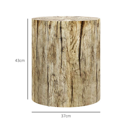Runder Couchtisch aus Baumstamm, Naturholz, Ø37 x 43 cm
