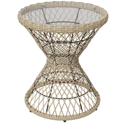 Rattan side table with UV protection, 45x45cm Boho Design