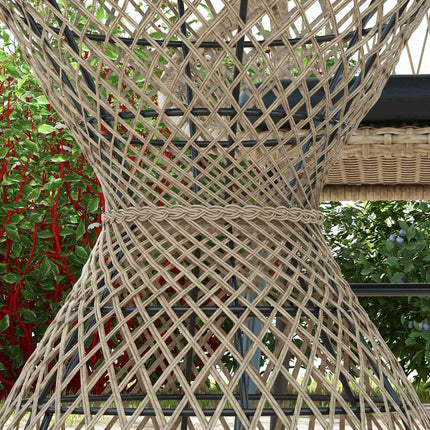 Rattan side table with UV protection, 45x45cm Boho Design
