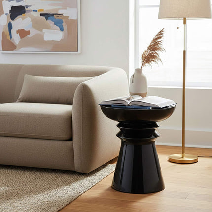 Side Table & Stool, Chess-Piece Silhouette Design