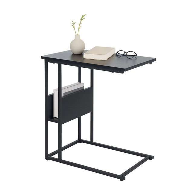 Beistelltisch mit Ablage und Fach – Holz & Metall