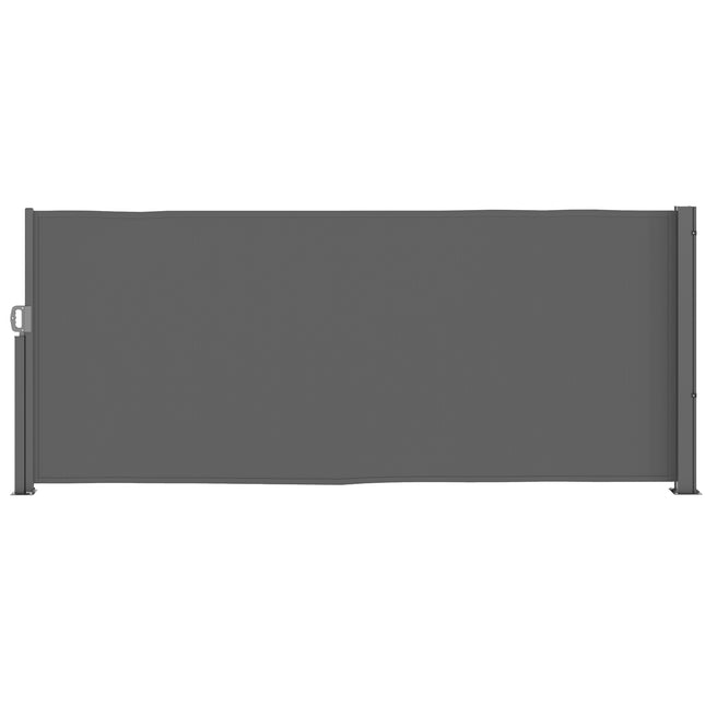 Dunkelgraue ausziehbare Seitenmarkise, 300x140cm Sichtschutz