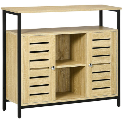 Sideboard, 2 Türen & Regalböden, Stahlrahmen