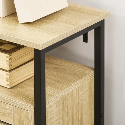 Sideboard, 2 Türen & Regalböden, Stahlrahmen