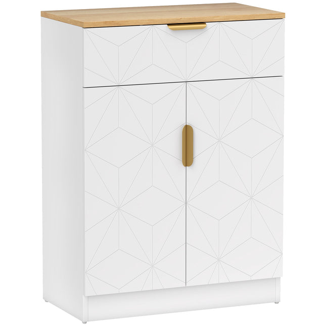 Sideboard mit Schublade, verstellbarem Einlegeboden, Weiß