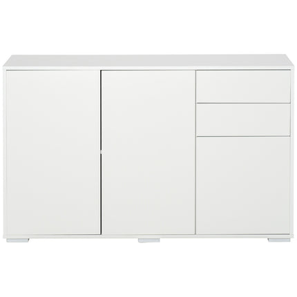 Weißes Sideboard mit 2 Schubladen und 3 Türen