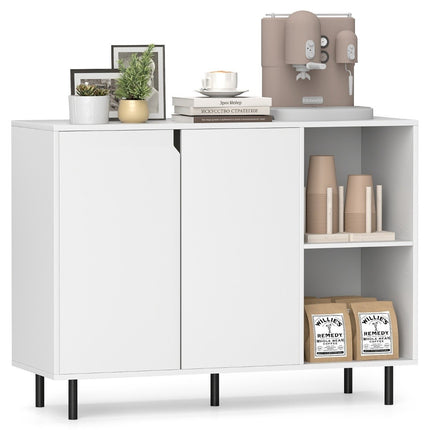Buffet avec 2 portes et étagères réglables Armoire de cuisine moderne Buffet