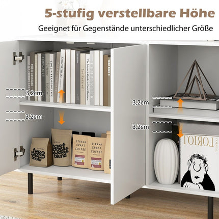 Buffet avec 2 portes et étagères réglables Armoire de cuisine moderne Buffet