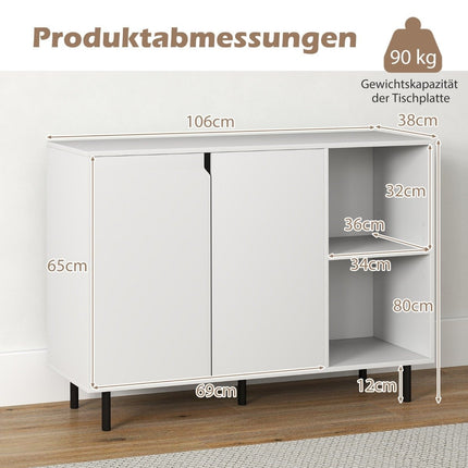 Buffet avec 2 portes et étagères réglables Armoire de cuisine moderne Buffet