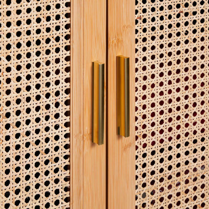 Sideboard with 2 doors in rattan