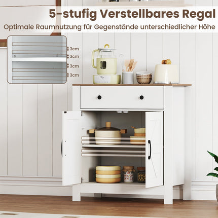 Sideboard mit verstellbarem Einlegeboden, Schublade und Türen