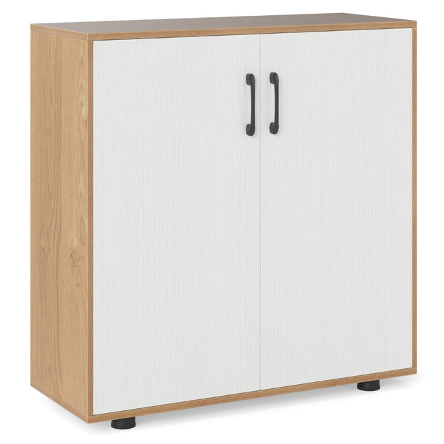 Sideboard mit verstellbarem Einlegeboden und Türen, Naturholzoptik