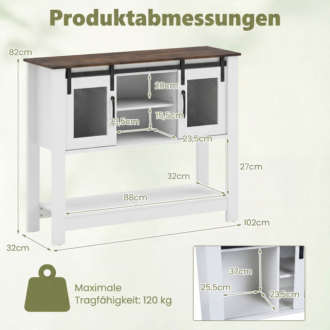 Dressoir met verstelbare planken en schuifdeuren