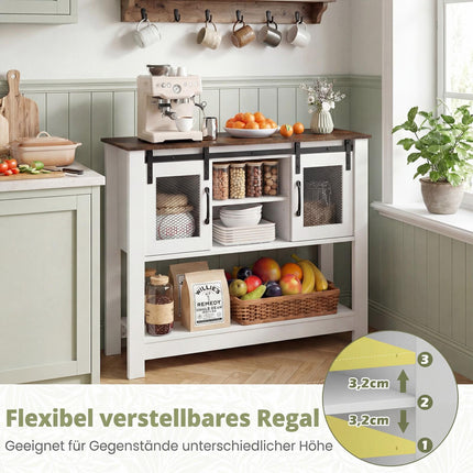 Sideboard with Adjustable Shelves and Sliding Doors