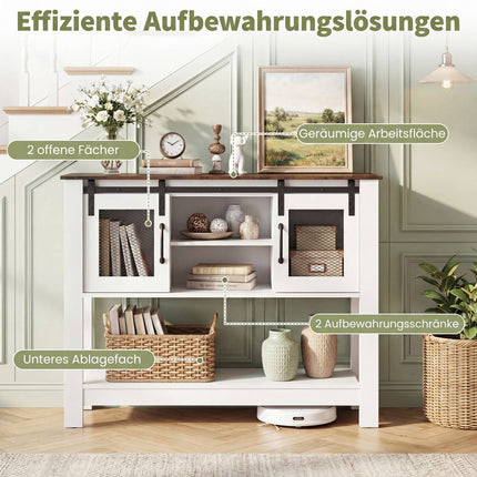 Sideboard with Adjustable Shelves and Sliding Doors