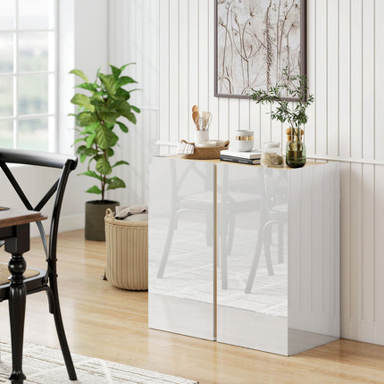 Sideboard mit Soft-Close-Türen, verstellbarem Einlegeboden, Weiß