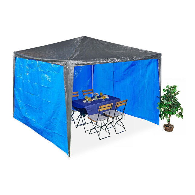 Seitenteile für blauen Pavillon, 3er-Set