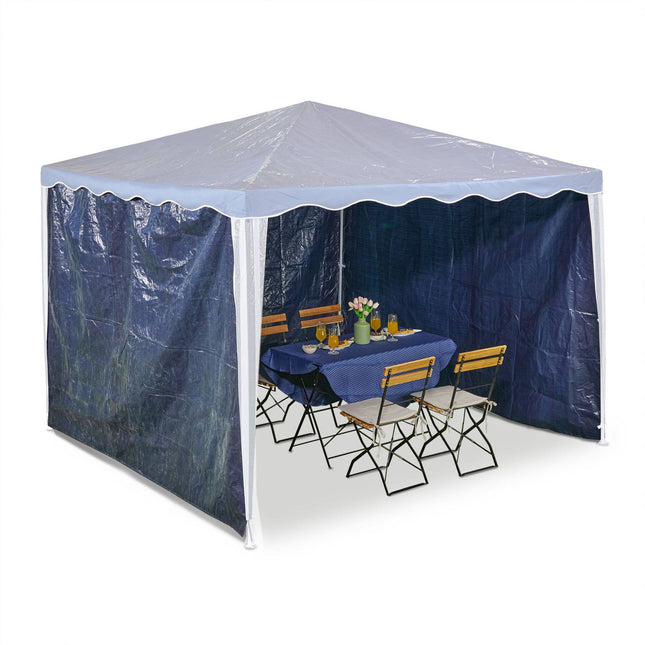 Seitenteile in dunkelblauem Pavillon - 3er-Set