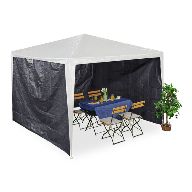 Seitenteile in grauem Pavillon - 3er-Set