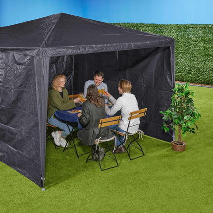 Seitenteile in grauem Pavillon - 3er-Set