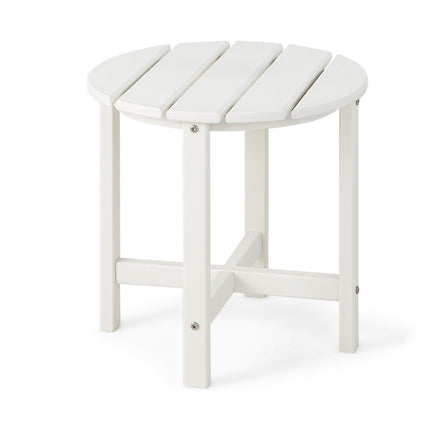 Table d'appoint Petite table de jardin en plastique blanc résistant aux UV
