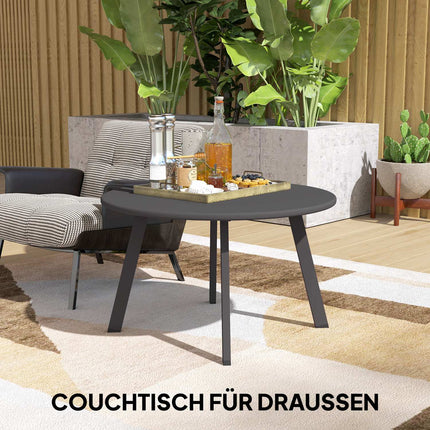 Runder Metall-Gartentisch – witterungsbeständig, leicht zu reinigen