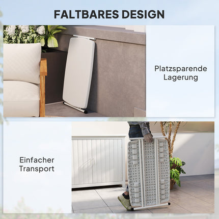Höhenverstellbarer klappbarer Gartentisch aus Kunststoff – für den Innen- und Außenbereich