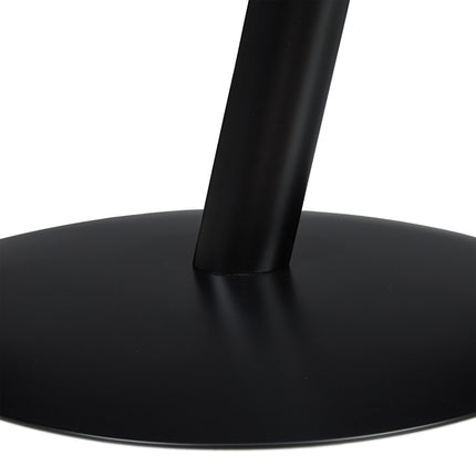 Side table in black glass