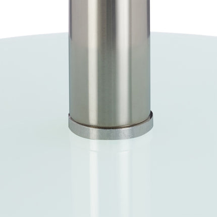 Table d'appoint en verre et acier inoxydable