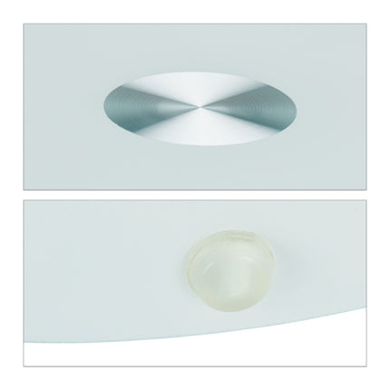 Table d'appoint en verre et acier inoxydable