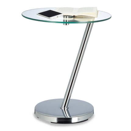 Beistelltisch aus Glas und Metall