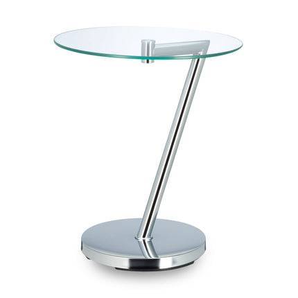 Beistelltisch aus Glas und Metall