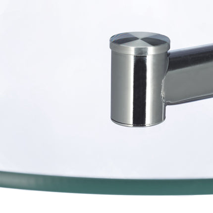 Beistelltisch aus Glas und Metall