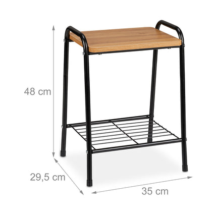Side table in wood look and metal