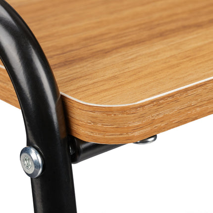 Side table in wood look and metal