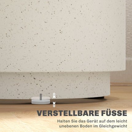 Creme White Stone-Look Coffee Table, Ø37 x 43 cm