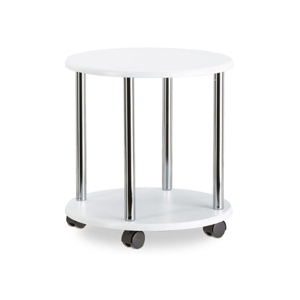 Side table rollable 2 levels