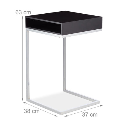 Table d'appoint avec pieds en métal