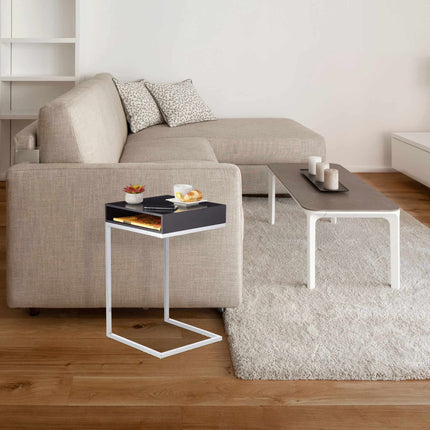Table d'appoint avec pieds en métal