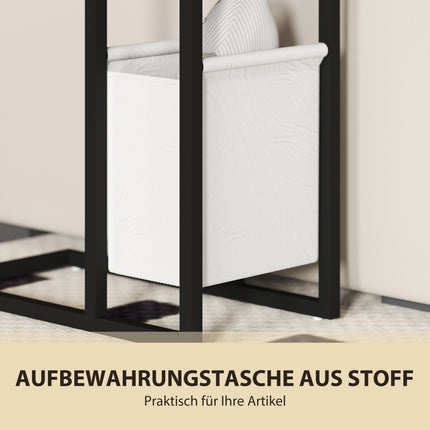 Beistelltisch mit Steckdosen & USB-Anschlüssen, C-förmiges Design