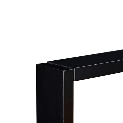 Side table with storage compartment black