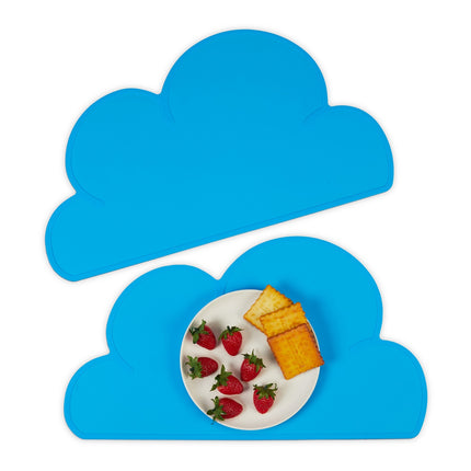 Silicone Cloud Placemats for Kids, Set of 2