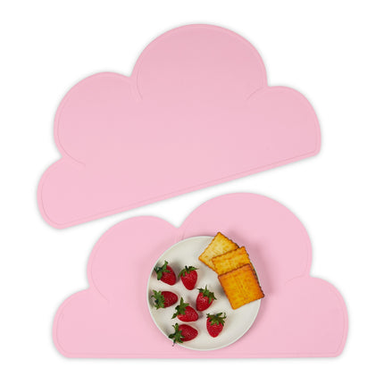 Wolkenförmige Silikon-Tischsets für Kinder, 2er-Set