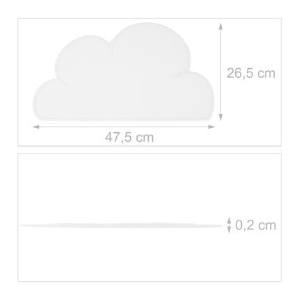 Silicone Cloud Placemats for Kids, Set of 2