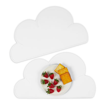 Silicone Cloud Placemats for Kids, Set of 2
