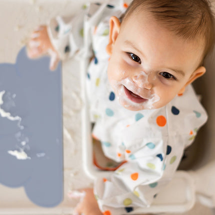 Wolkenförmige Silikon-Tischsets für Kinder, 2er-Set