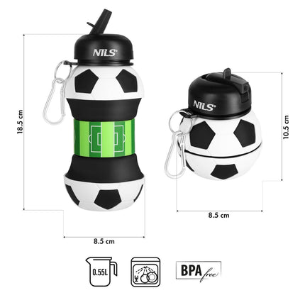 Silikonový skládací kelímek 550ml – fotbalový design