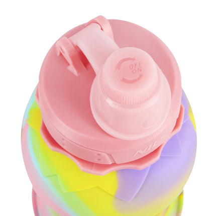 Silikonová skládací láhev na vodu, 700ml, růžová